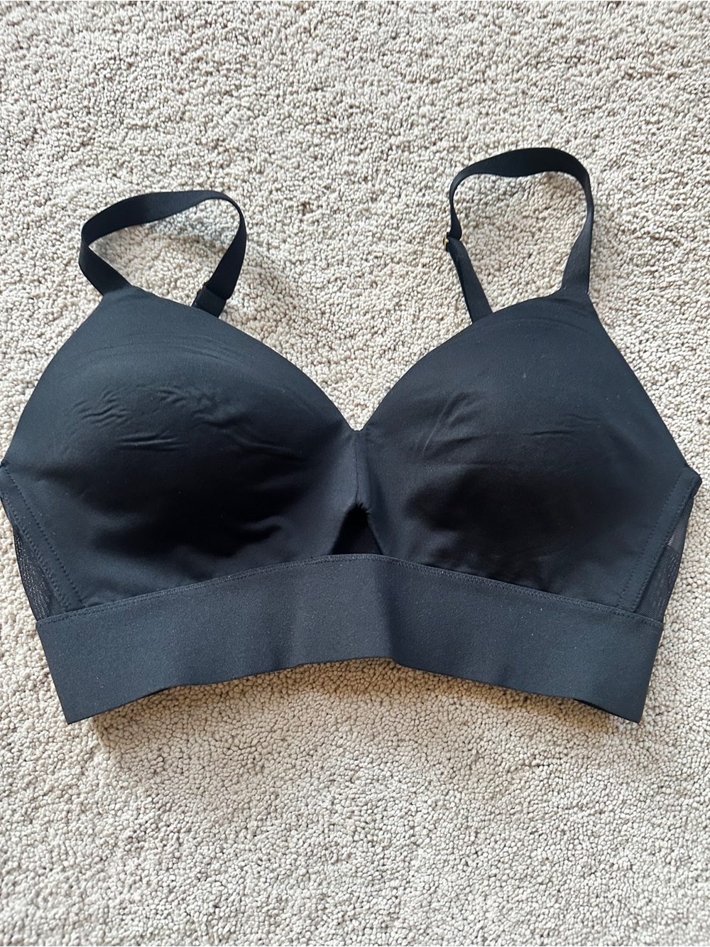 SPANX Black Wireless Smooth Support Bra with Wide Band
